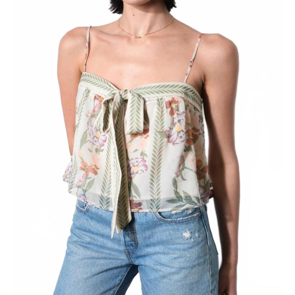 NEW GREYLIN tie front sleeveless top in floral
